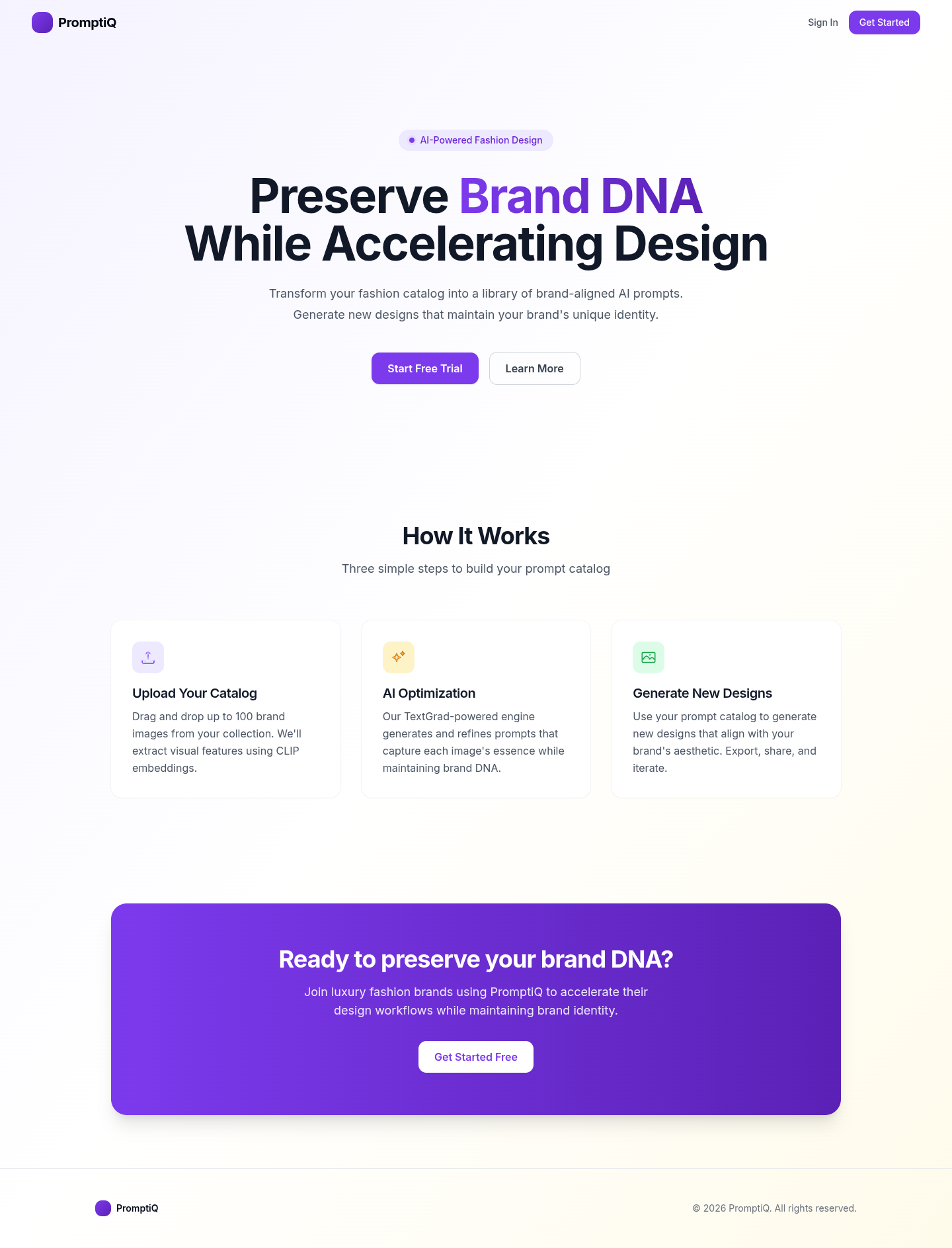 PromptiQ product screenshot